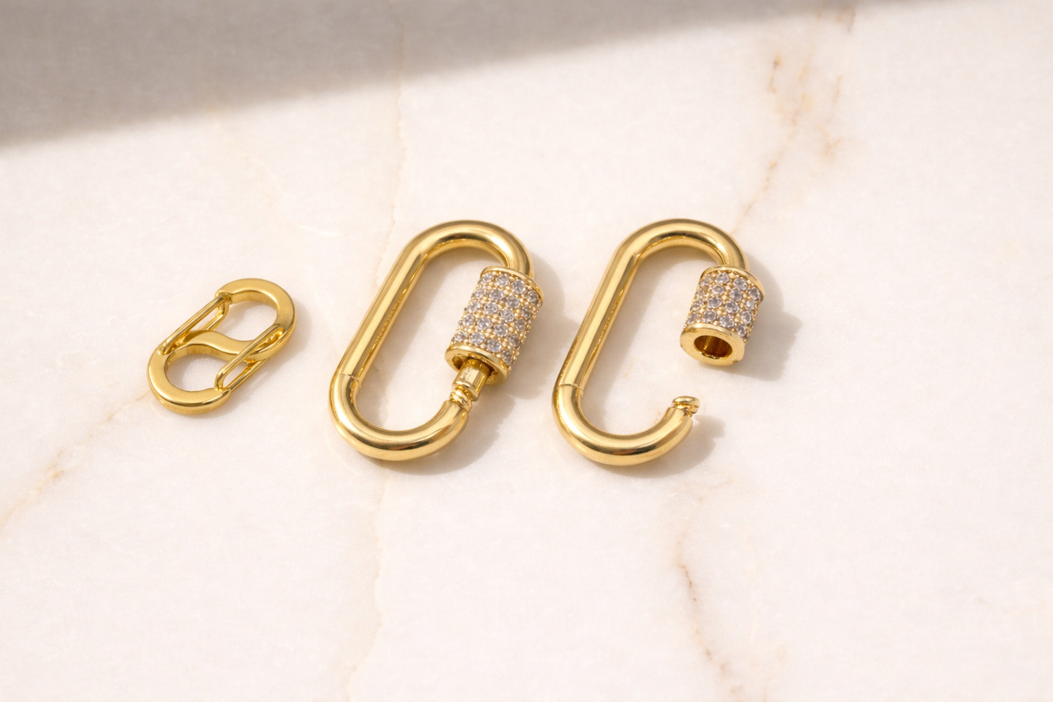 Carabiner and snap clips